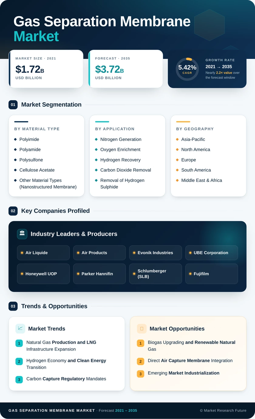 Gas Separation Membrane Market Research Report – Global Forecast till 2035 Infographic