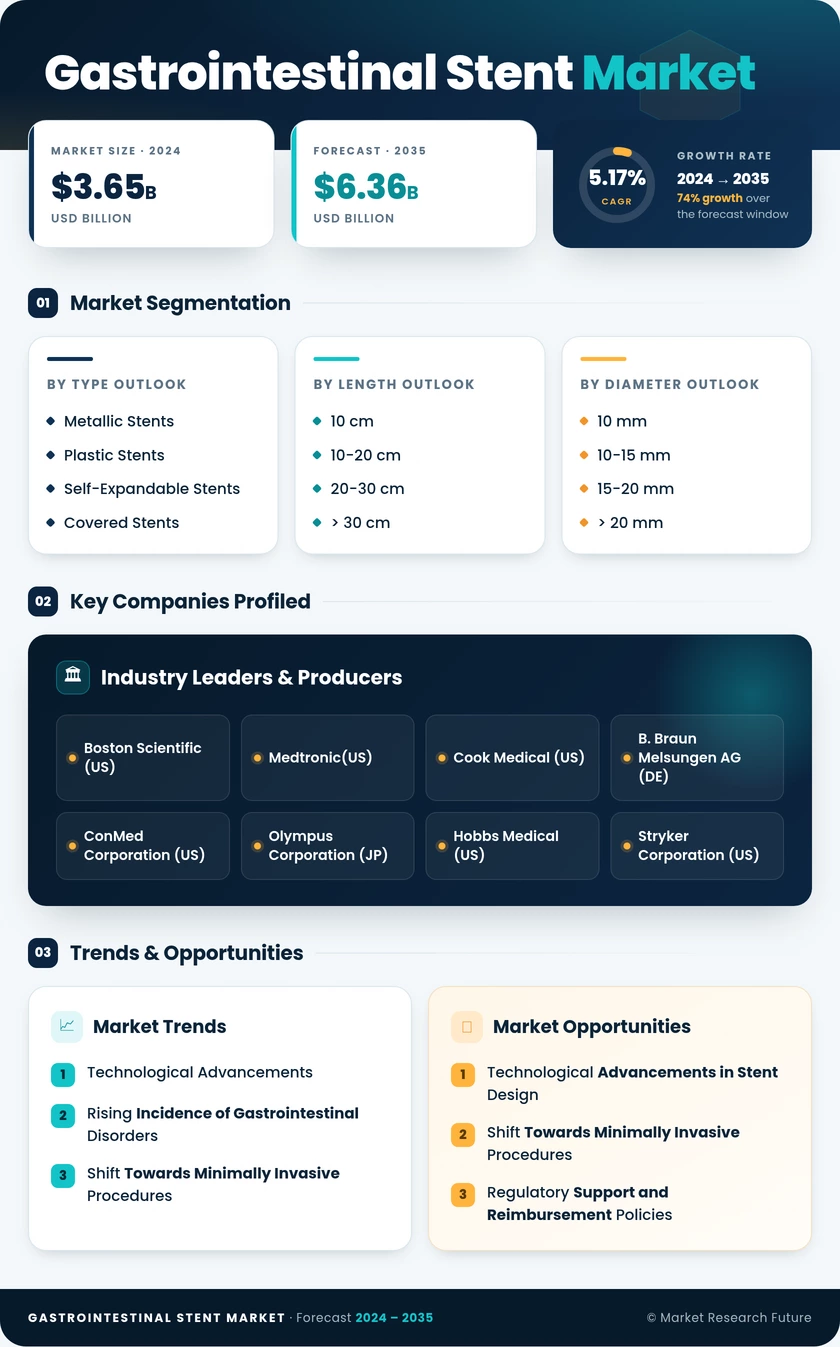 Gastrointestinal Stent Market Research Report — Global Forecast till 2035 Infographic