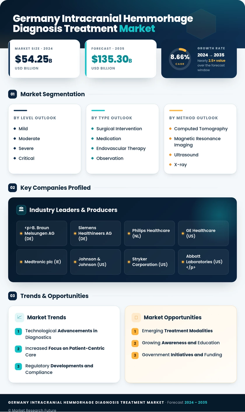 Germany Intracranial Hemmorhage Diagnosis and Treatment Market Research Report-Forecast to 2035 Infographic