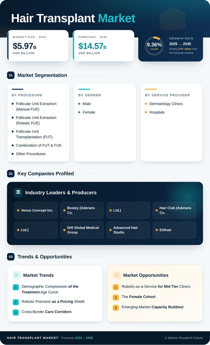 Hair Transplant Market Research Report - Forecast till 2035 Infographic