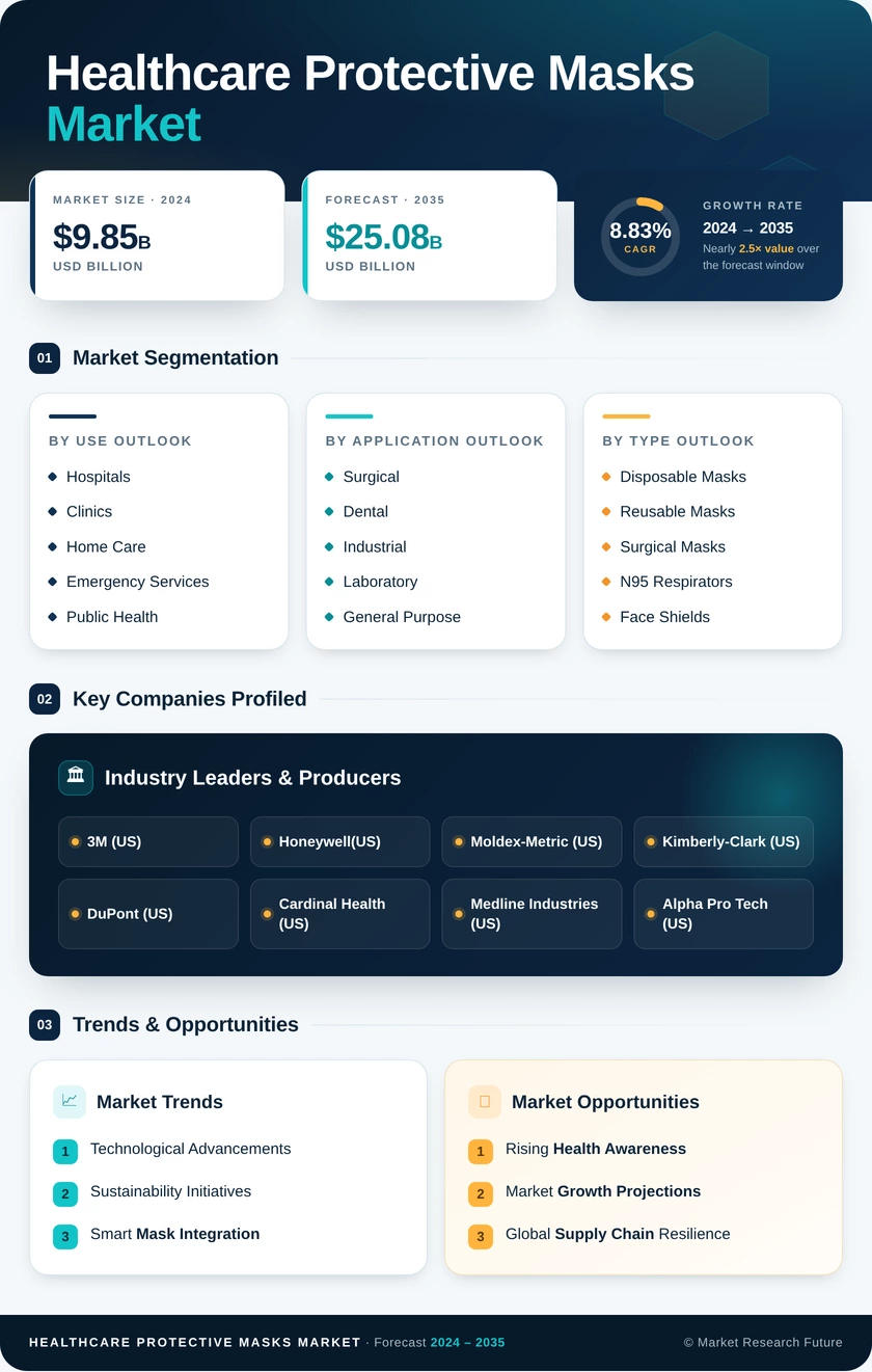 Healthcare Protective Masks Market Research Report - Forecast till 2035 Infographic