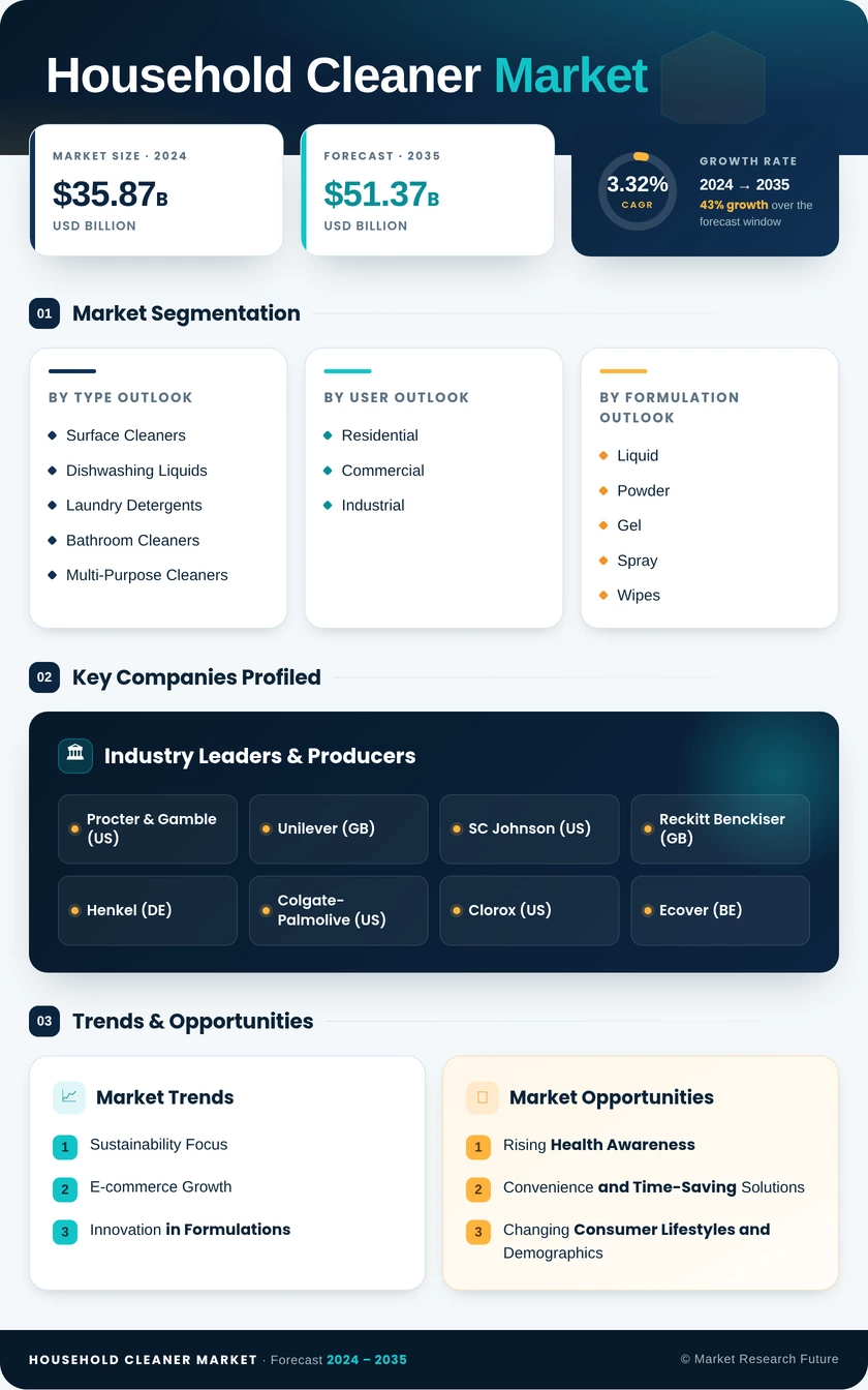 Household Cleaner Market Research Report - Forecast Till 2035 Infographic