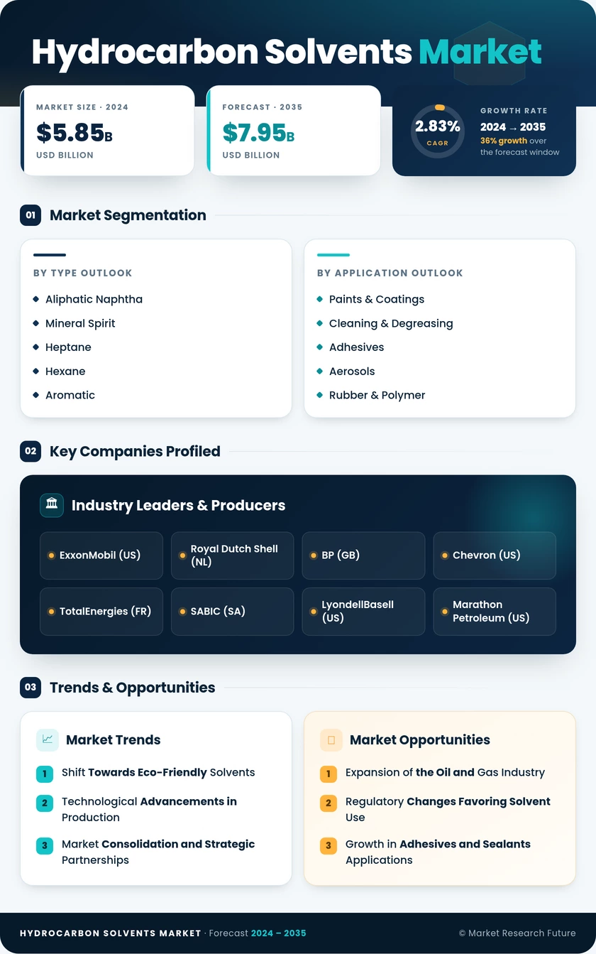 Hydrocarbon Solvents Market Research Report – Forecast to 2035 Infographic