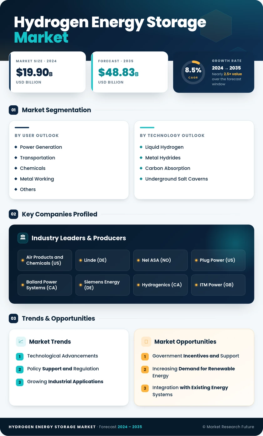 Hydrogen Energy Storage Market Research Report – Global Forecast till 2035 Infographic