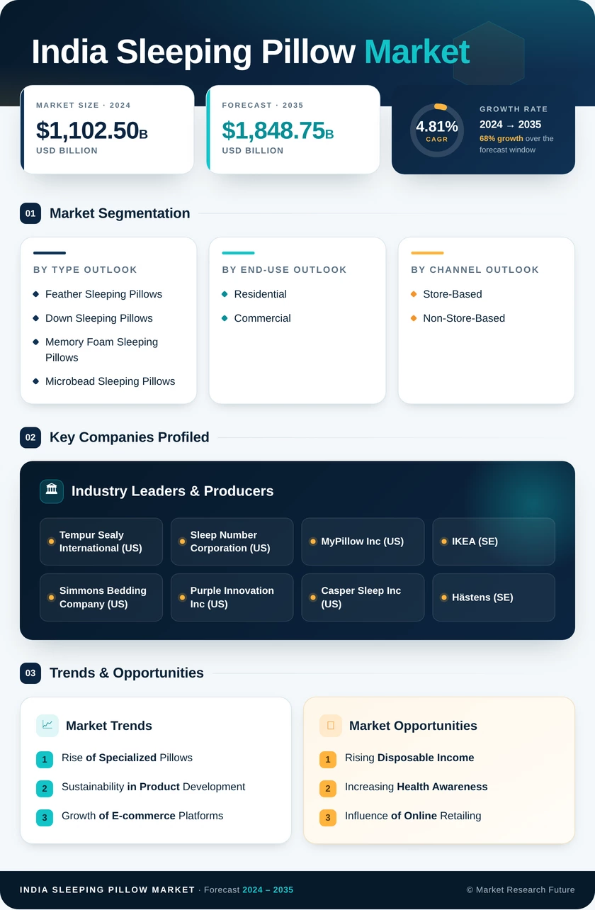 India Sleeping Pillow Market Research Report — Forecast till 2035 Infographic