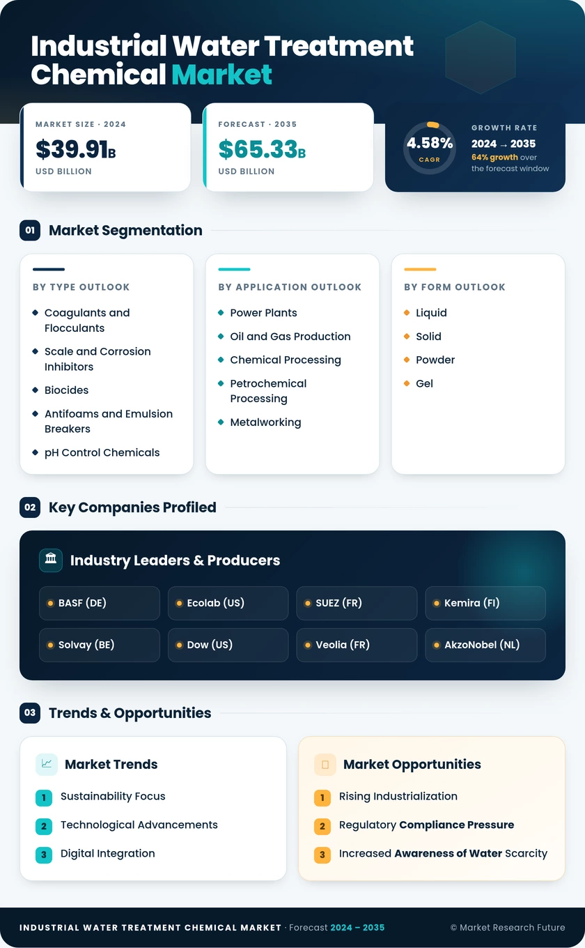 Industrial Water Treatment Chemical Market Research Report - Global Forecast till 2035 Infographic