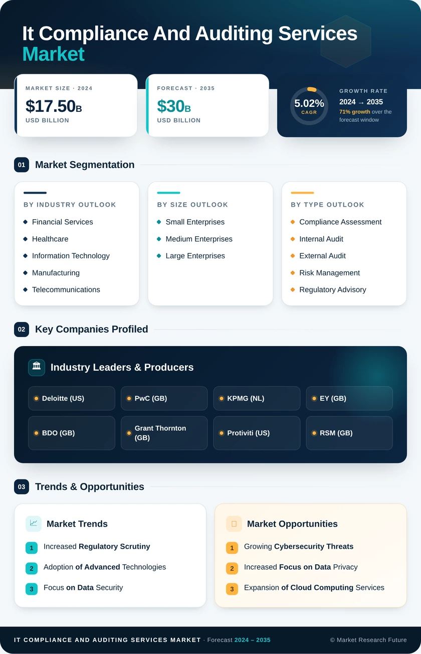 IT Compliance and Auditing Services Market Infographic