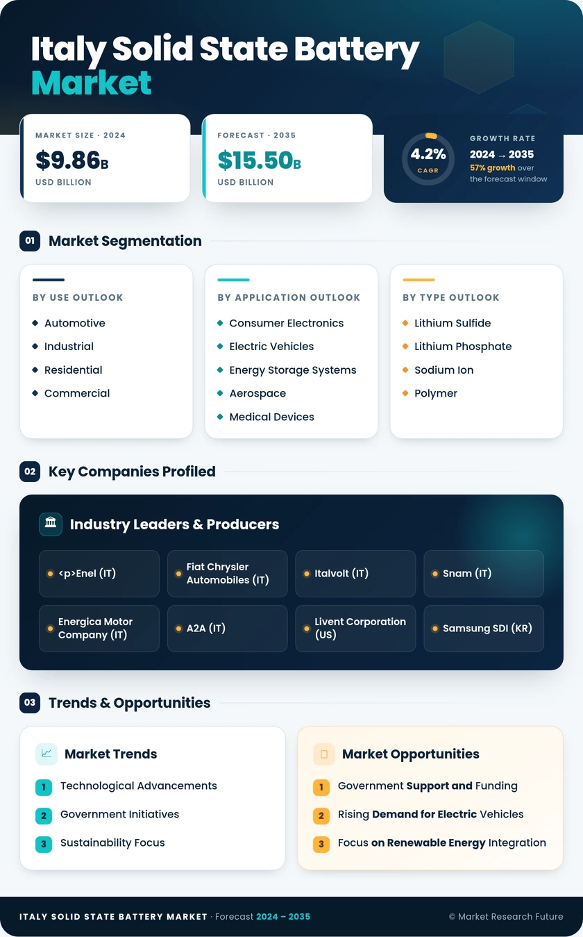 Italy Solid State Battery Market Infographic