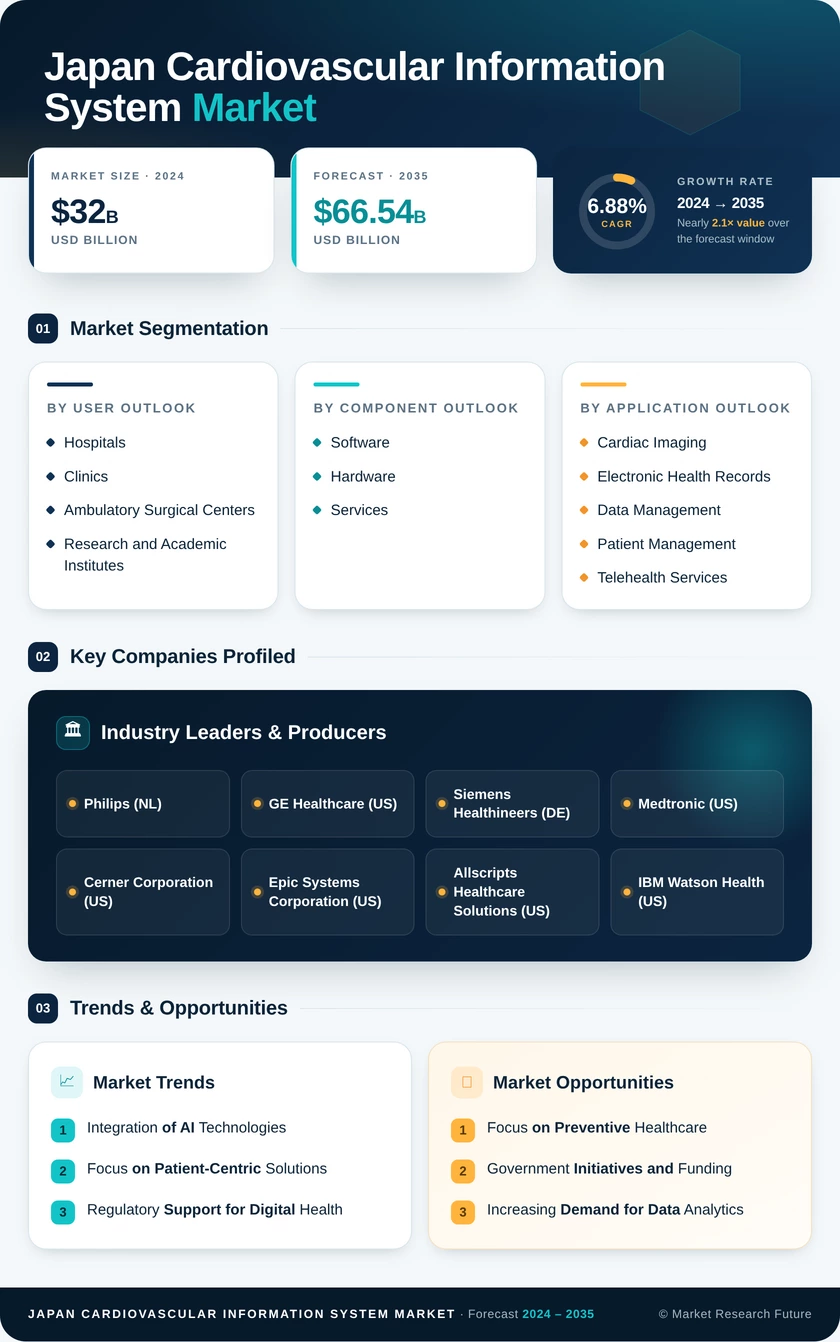 Japan Cardiovascular Information System Market Research Report- Forecast To 2035 Infographic