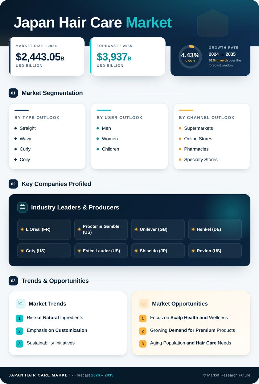 Japan Hair Care Market Research Report — Forecast till 2035 Infographic