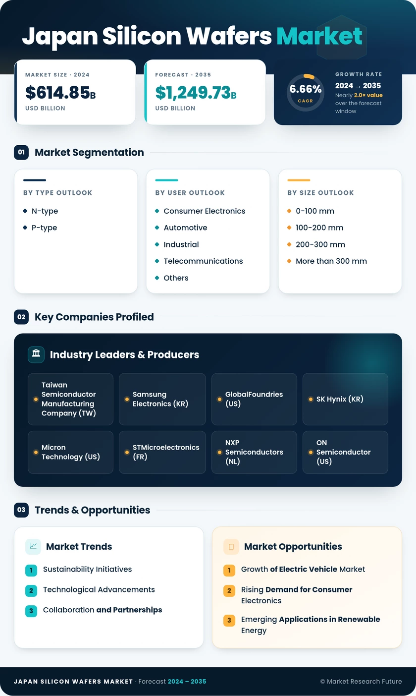 Japan Silicon Wafers Market Research Report - Forecast till 2035 Infographic