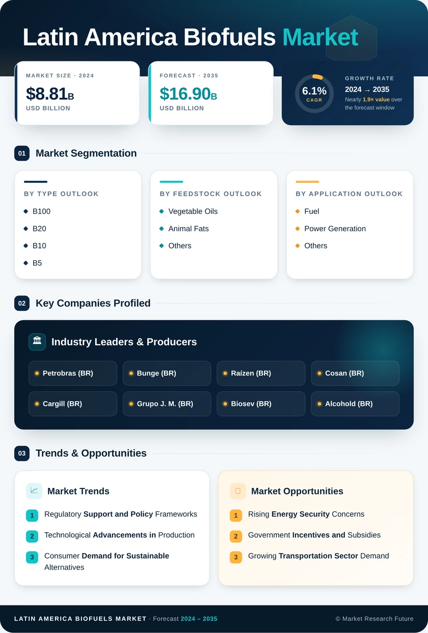 Latin America Biofuels Market Research Report —Forecast till 2035 Infographic