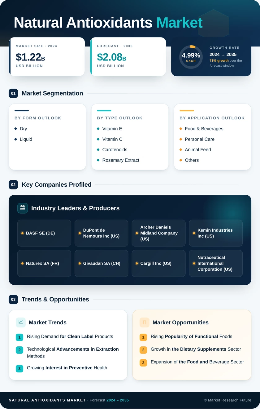 Natural Antioxidants Market Research Report - Global Forecast till 2035 Infographic
