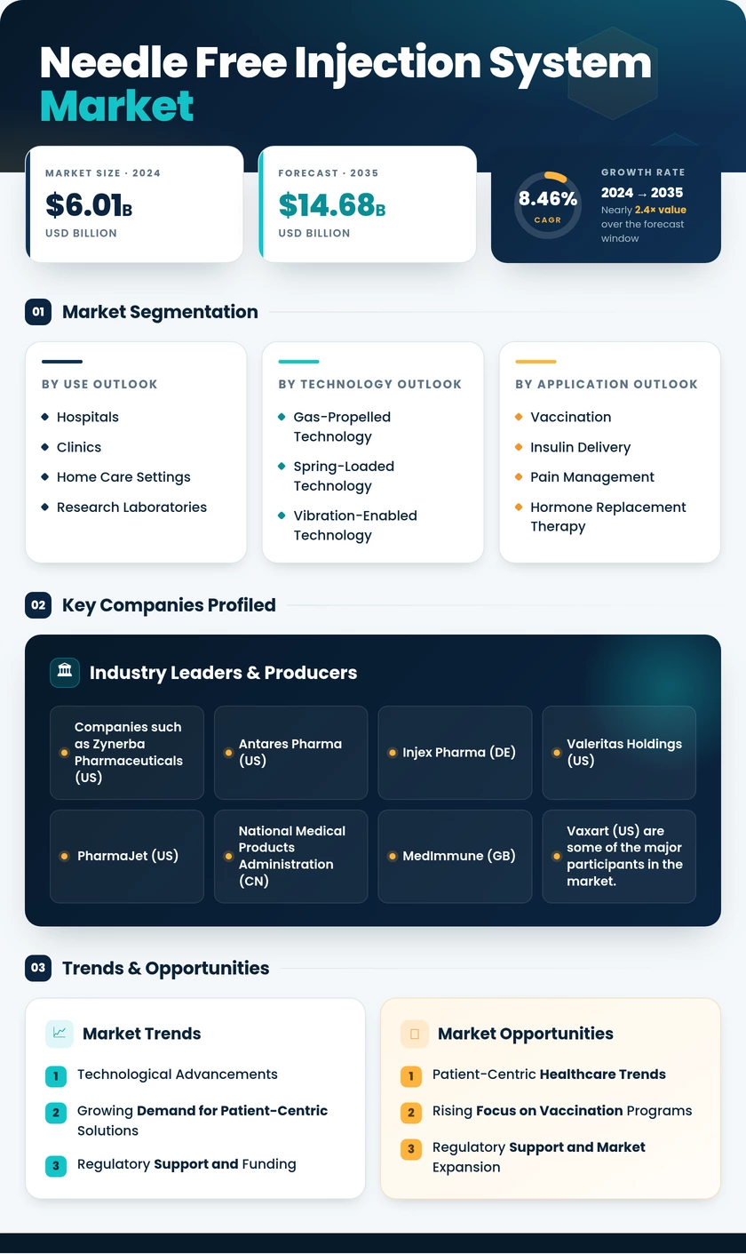 Needle-Free Injection System Market Research Report—Global Forecast till 2035 Infographic