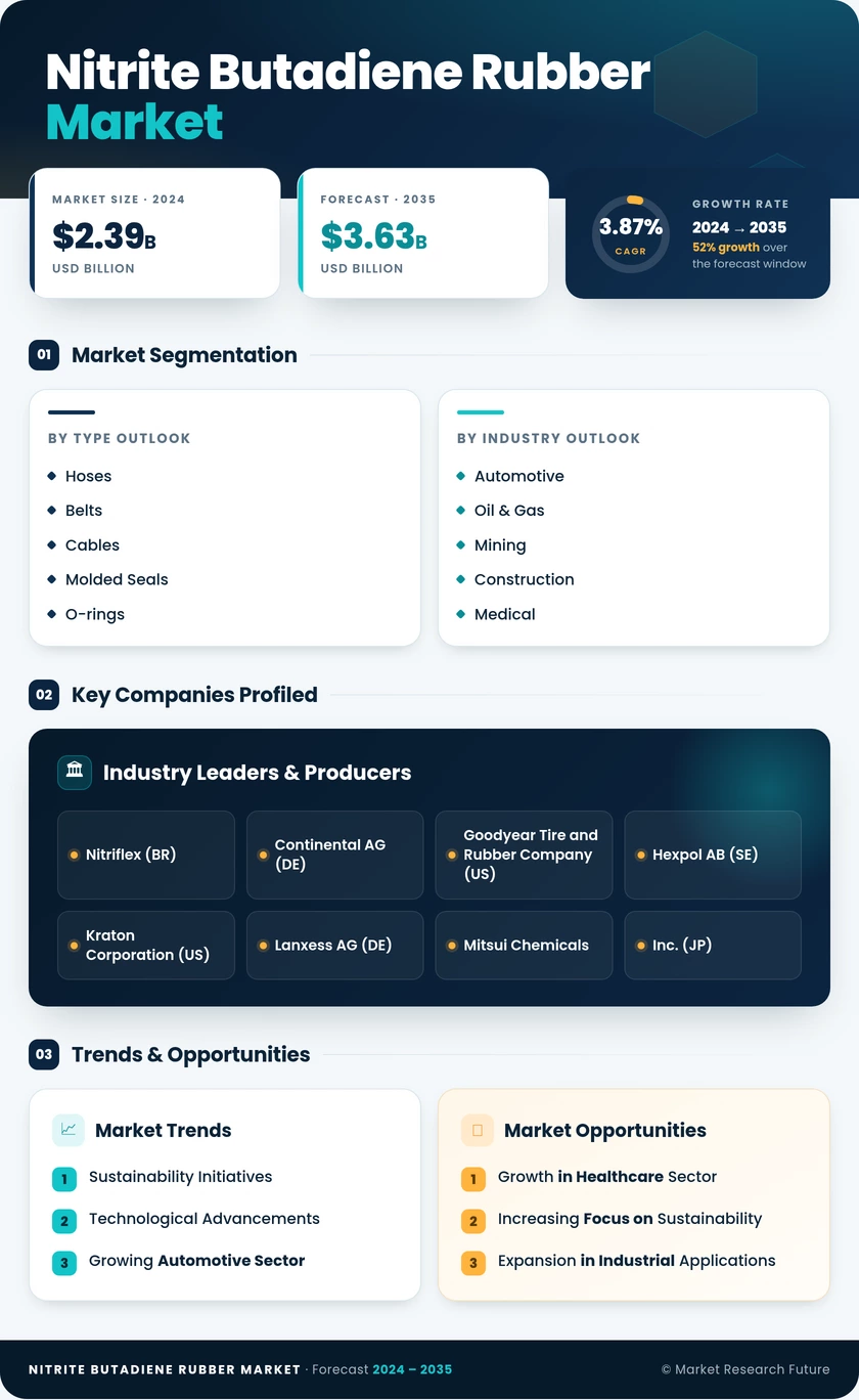 Nitrile butadiene Rubber Market Research Report- Forecast to 2035 Infographic