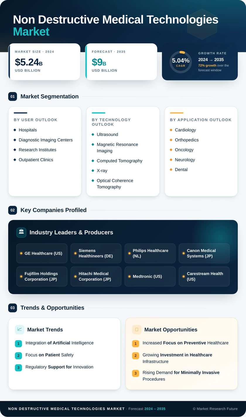 Non-Destructive Medical Technologies Market Research Report- Forecast till 2035 Infographic