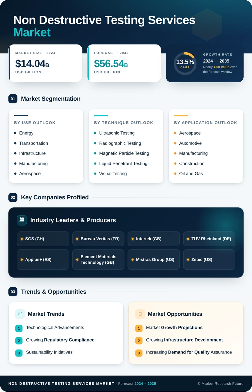 Non-Destructive Testing (NDT) Services Market Research Report – Forecast Till 2035 Infographic