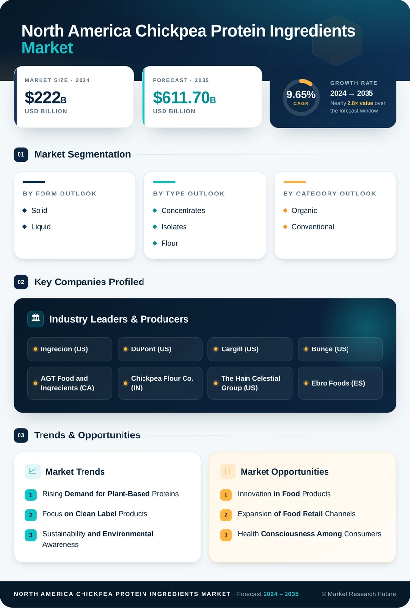 North America Chickpea Protein Ingredients Market Research Report - Forecast Till 2035 Infographic