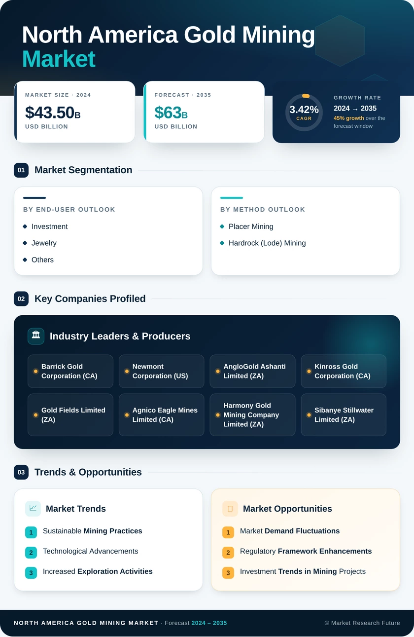 North America Gold Mining Market Research Report - Forecast 2035 Infographic