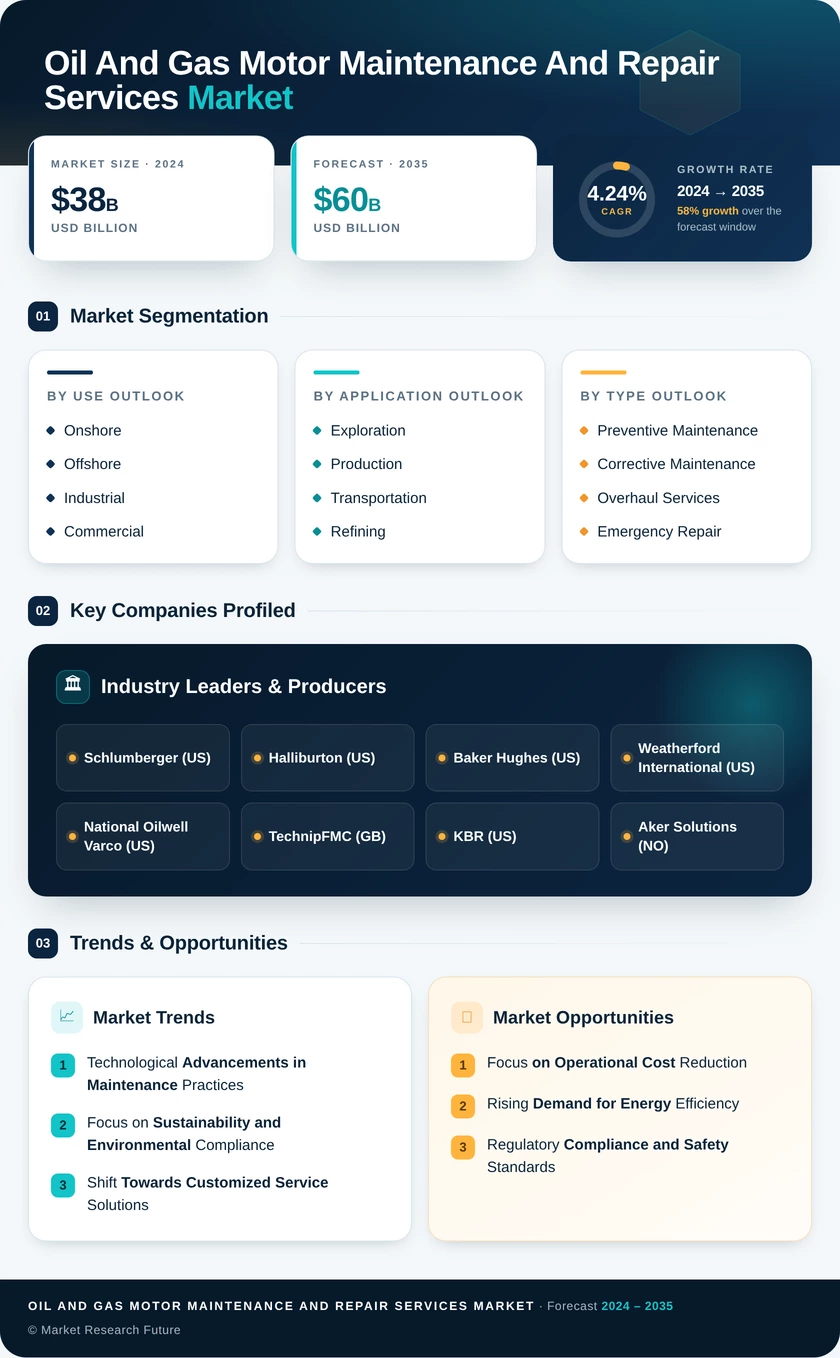 Oil and Gas Motor Maintenance and Repair Services Market Infographic