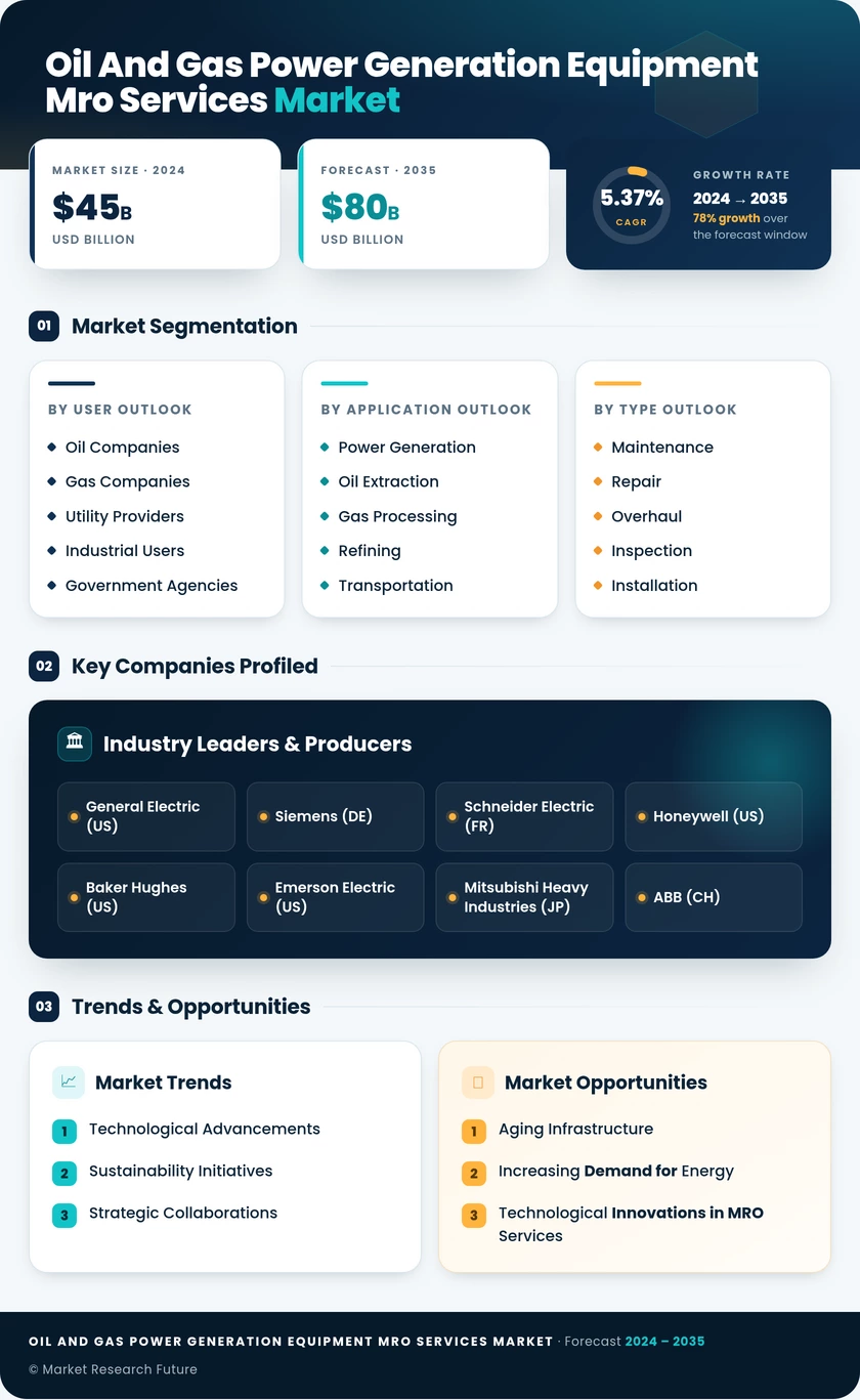 Oil and Gas Power Generation Equipment MRO Services Market Infographic