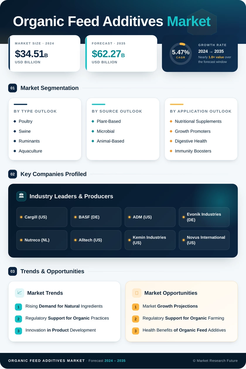 Organic Feed Additives Market Research Report - Global Forecast till 2035 Infographic