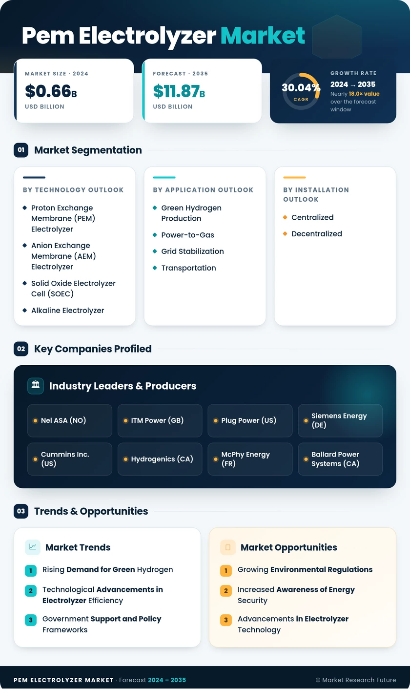 PEM Electrolyzer Market Research Report — Global Forecast till 2035 Infographic