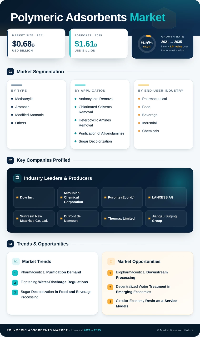 Polymeric Adsorbents Market Research Report - Forecast till 2035 Infographic