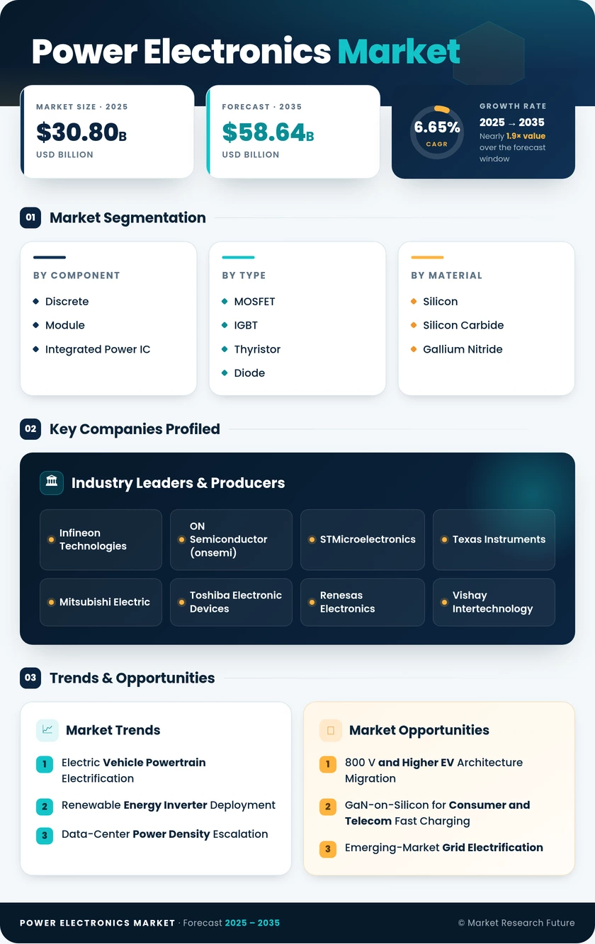 Power Electronics Market Research Report - Forecast till 2035 Infographic