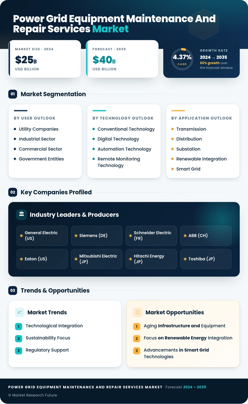 Power Grid Equipment Maintenance and Repair Services Market Infographic