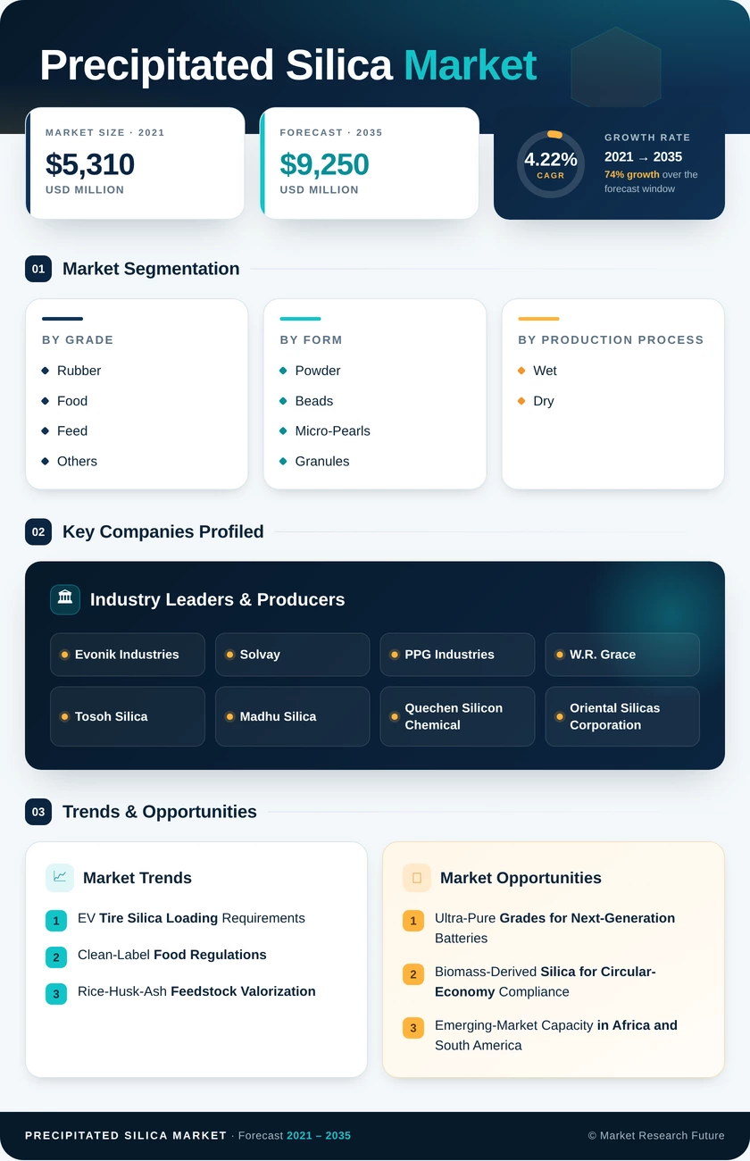 Precipitated Silica Market Research Report – Forecast till 2035 Infographic