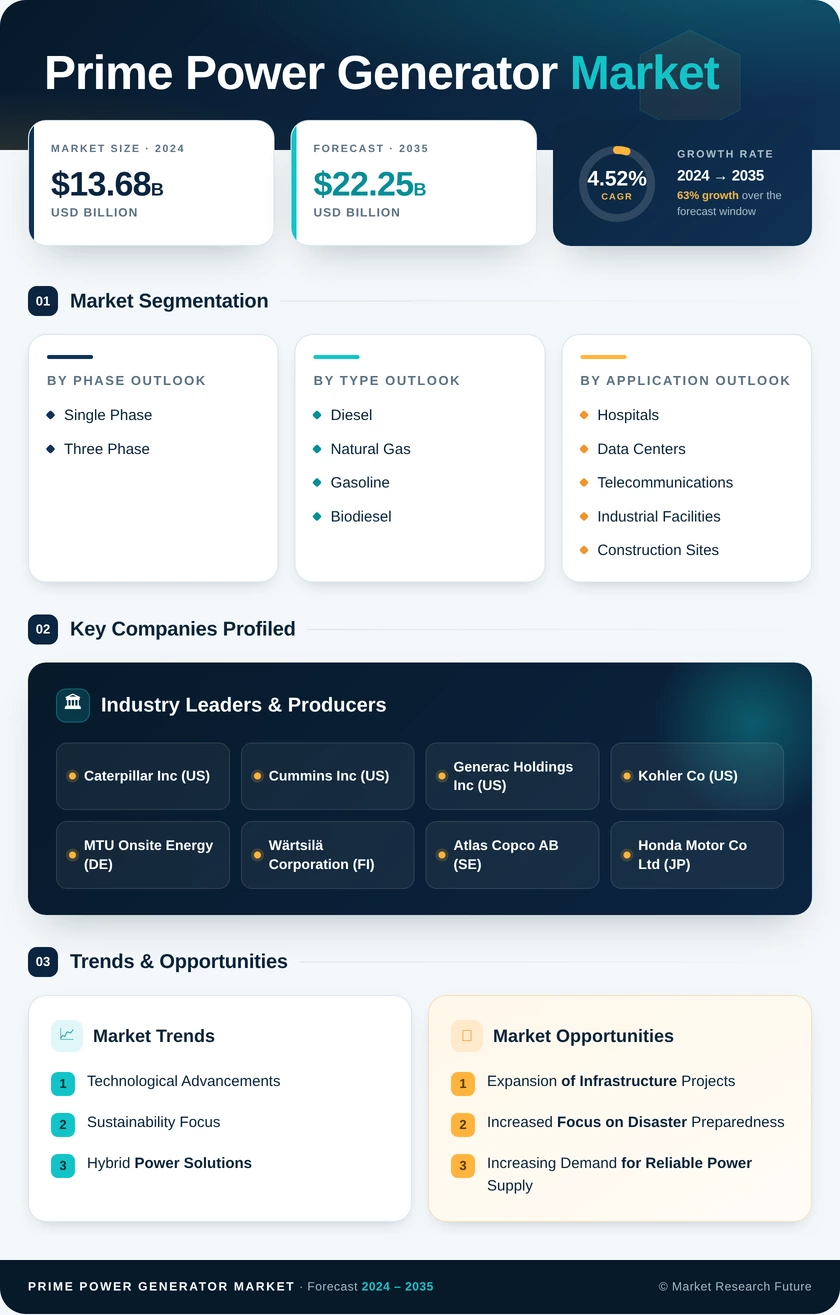 Prime Power Generator Market Research Report — Global Forecast till 2035 Infographic
