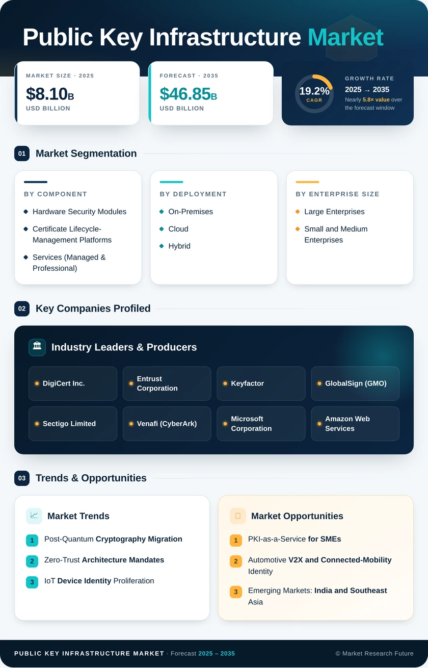 Public Key Infrastructure (PKI) Market Research Report-Forecast to 2035 Infographic