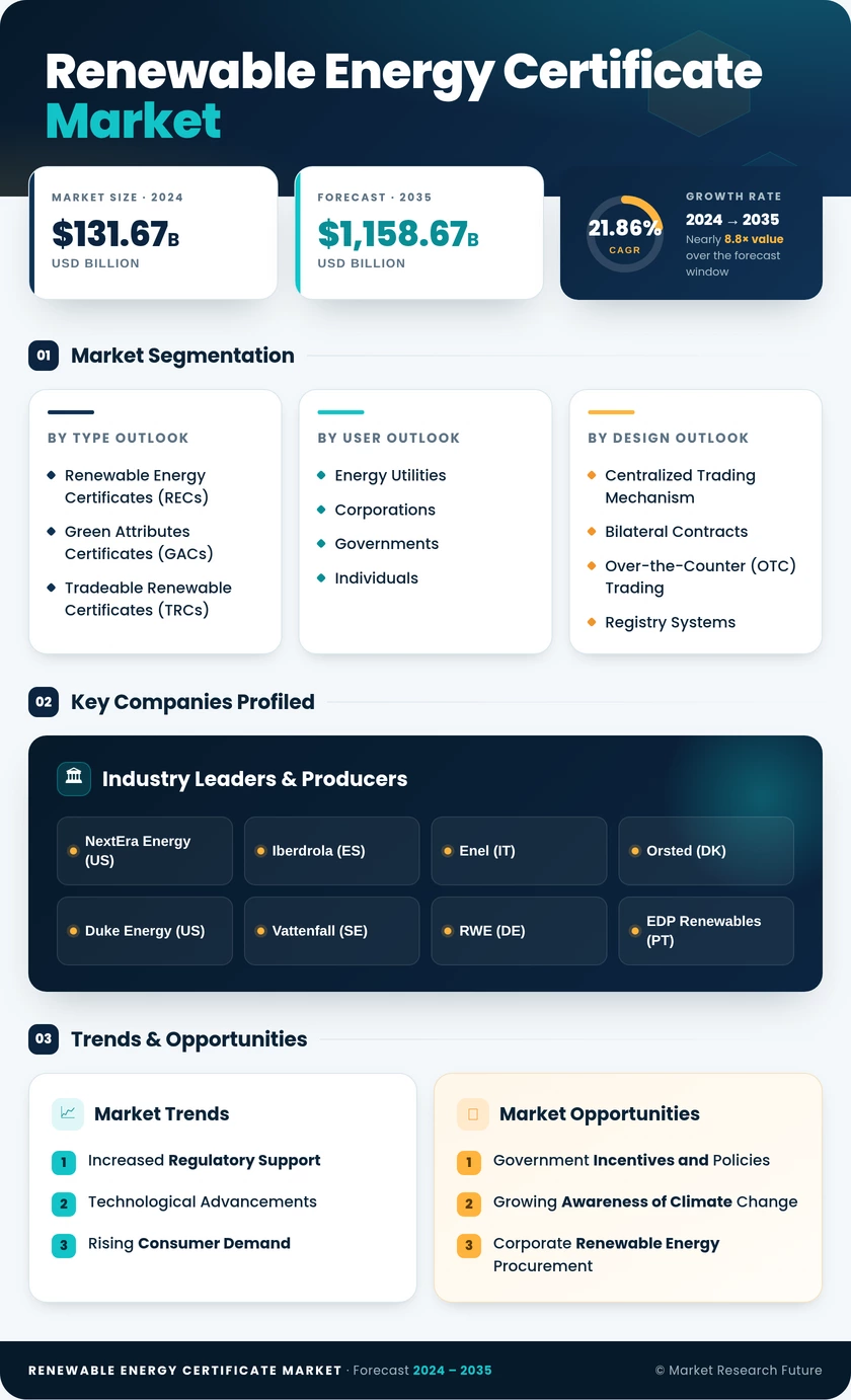 Renewable Energy Certificate Market Research Report—Global Forecast till 2035 Infographic