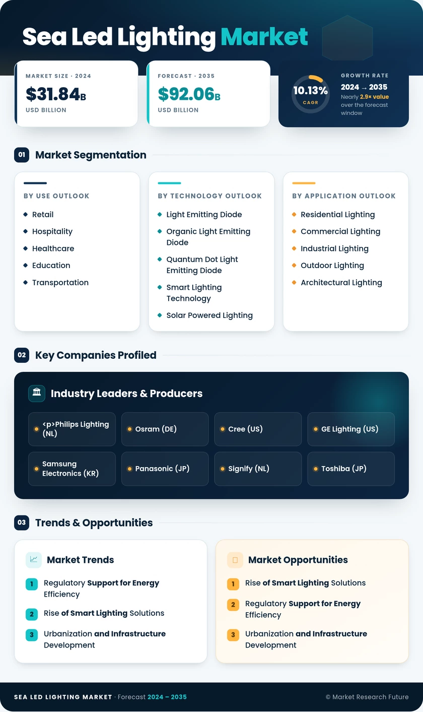 SEA LED Lighting Market Research Report – Forecast till 2035 Infographic