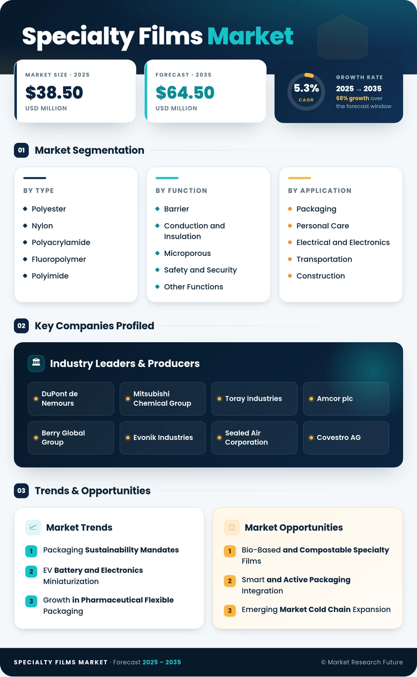 Specialty Films Market Research Report - Forecast to 2035 Infographic
