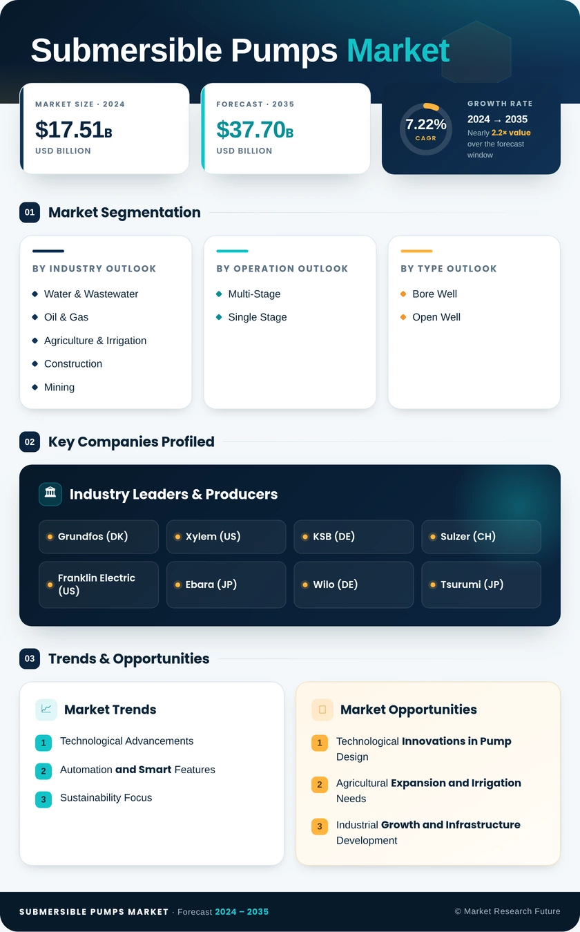 Submersible Pumps Market Research Report – Forecast to 2035 Infographic