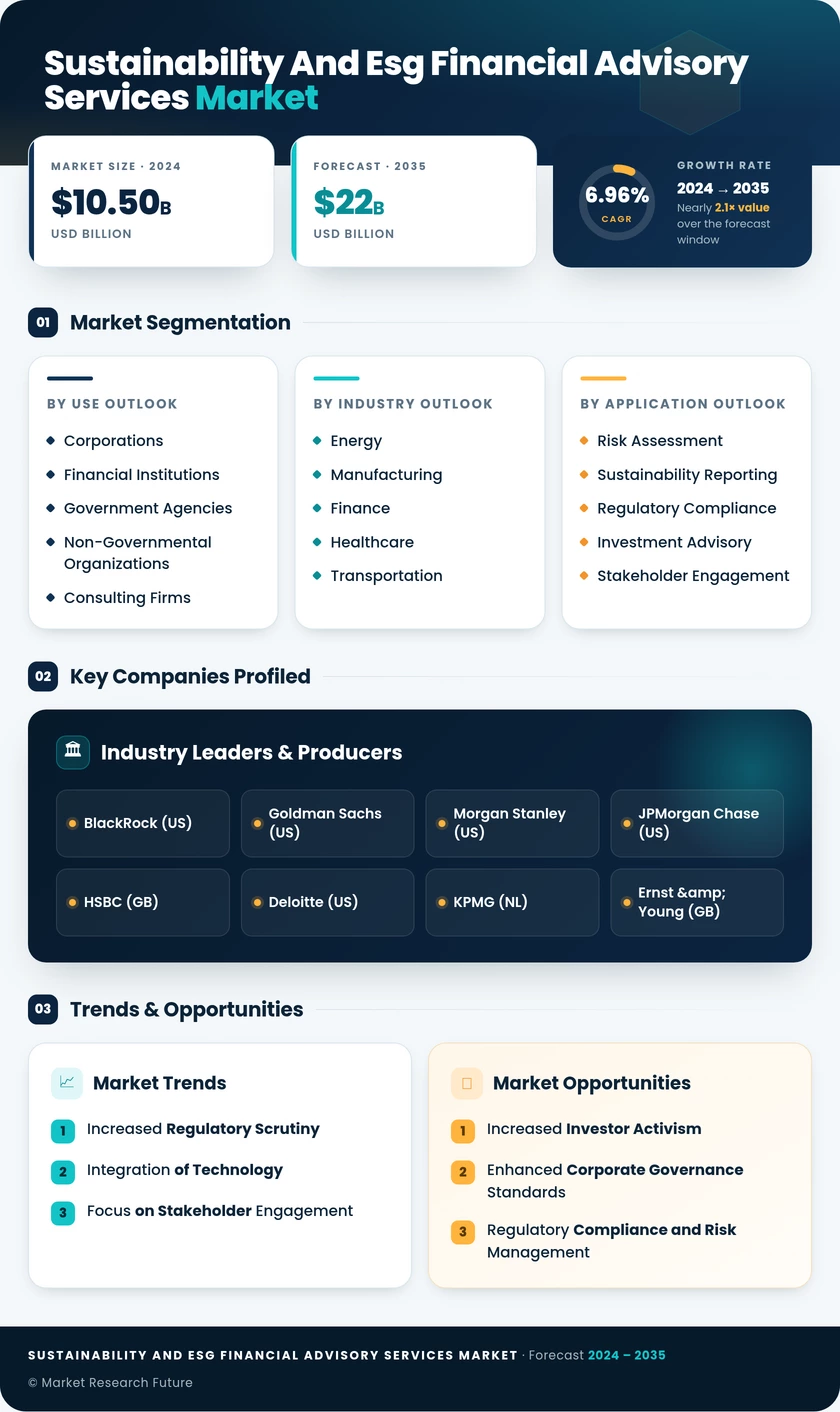 Sustainability and ESG Financial Advisory Services Market Infographic