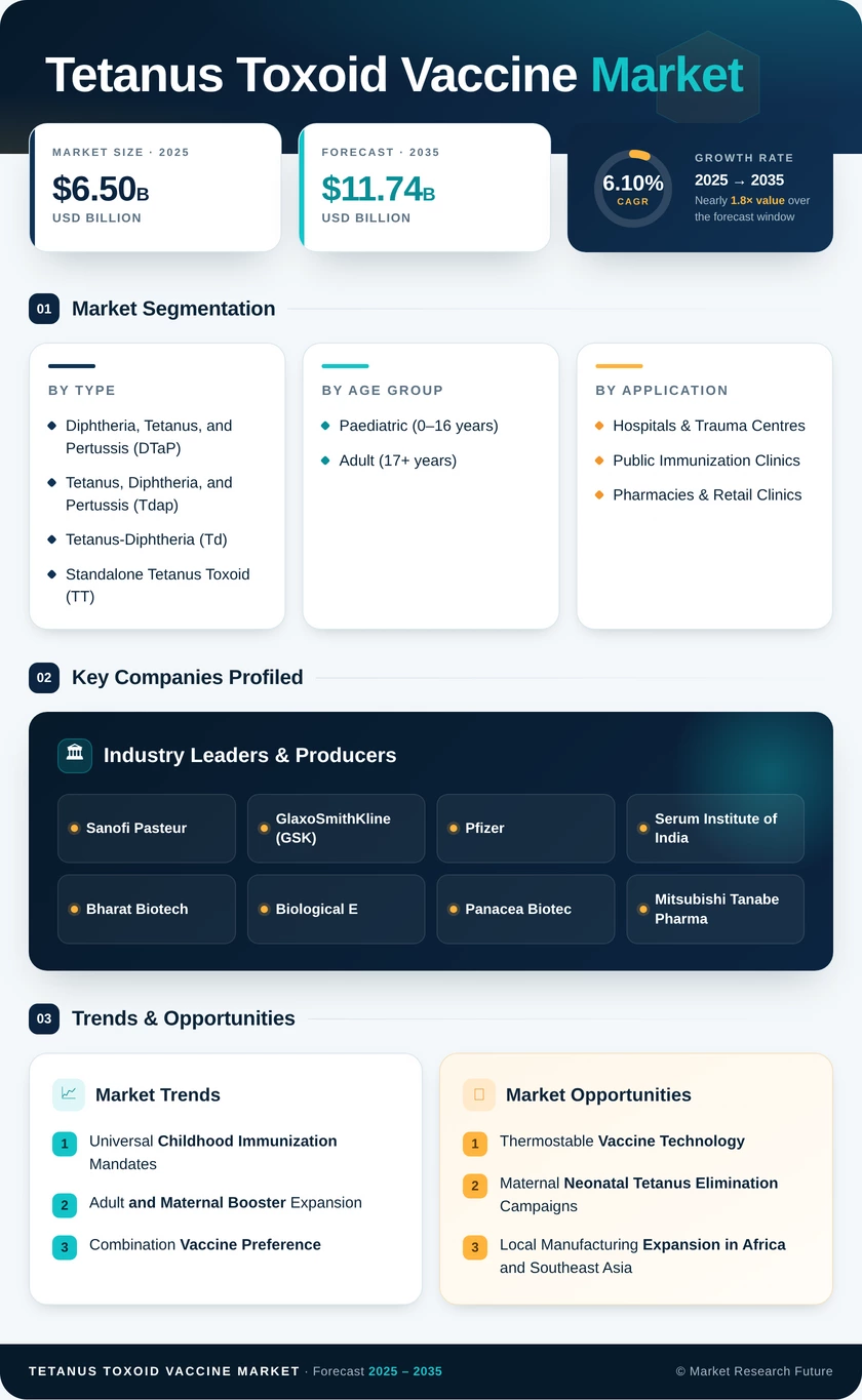 Tetanus Toxoid Vaccine Market Research Report- Global Forecast till 2035 Infographic