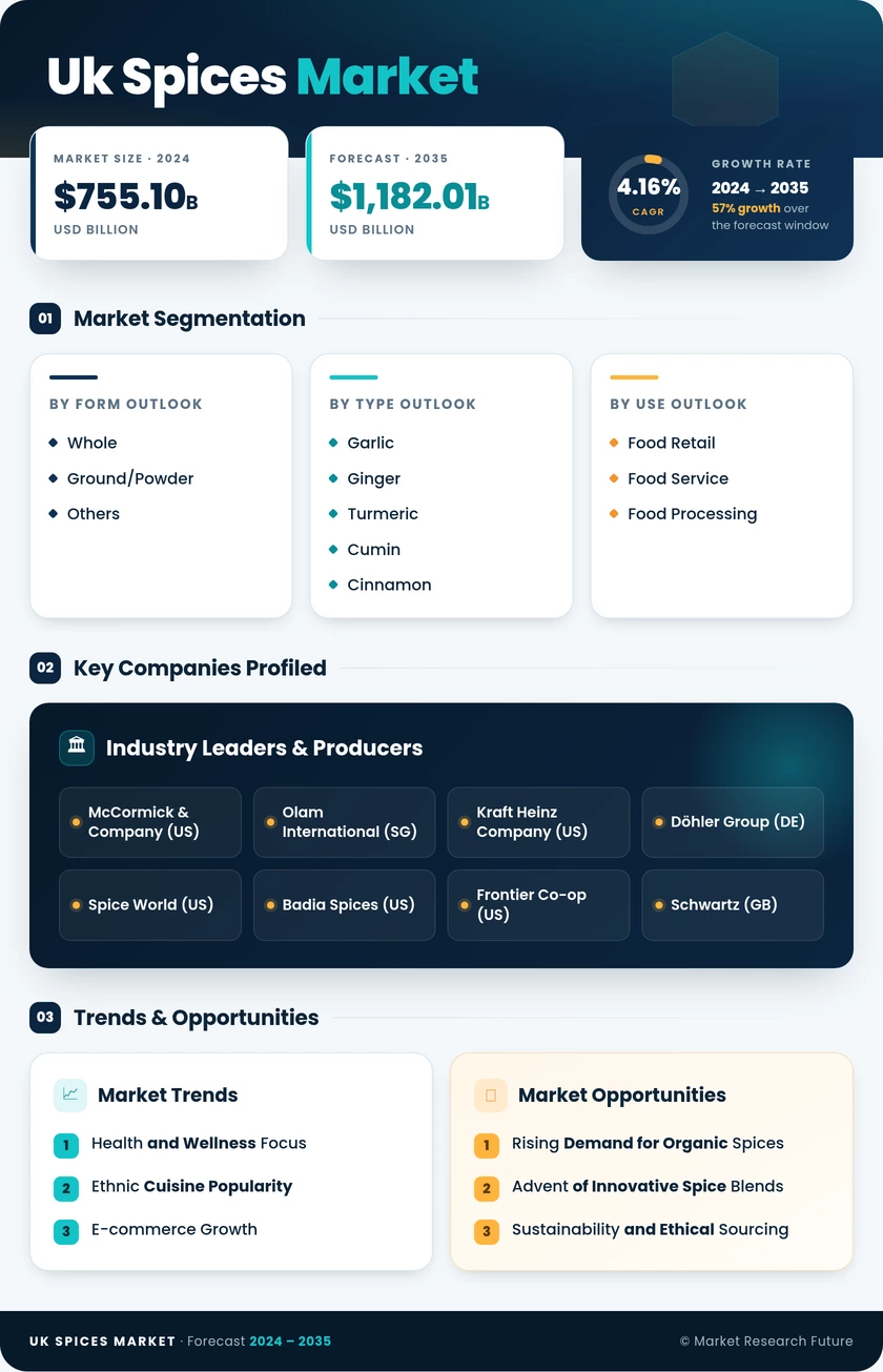 UK Spices Market Research Report - Forecast Till 2035 Infographic