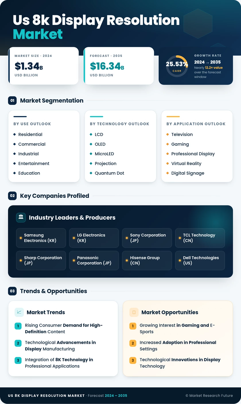 US 8K Display Resolution Market Infographic