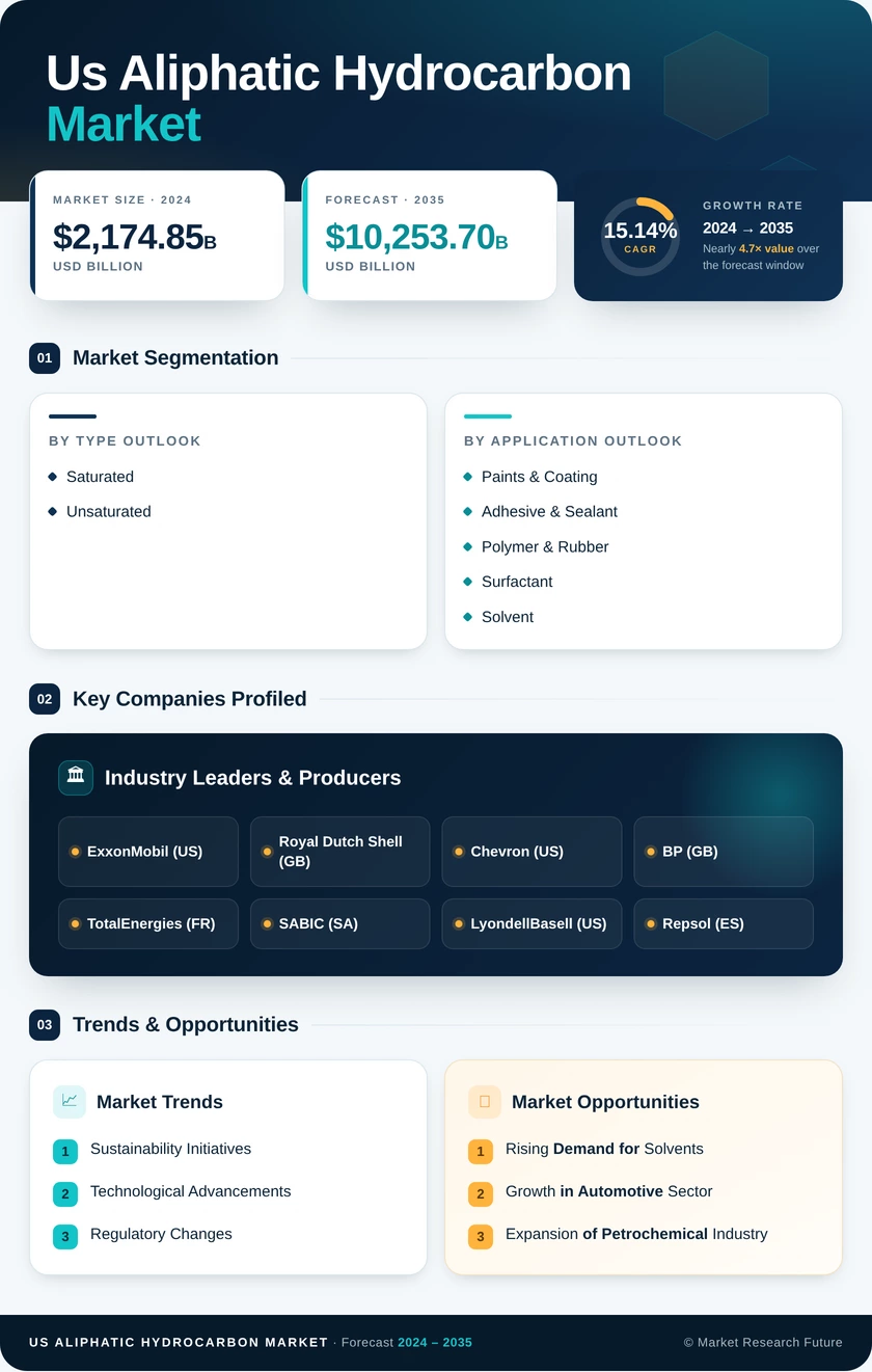 US Aliphatic Hydrocarbon Market Research Report - Forecast Report 2035 Infographic