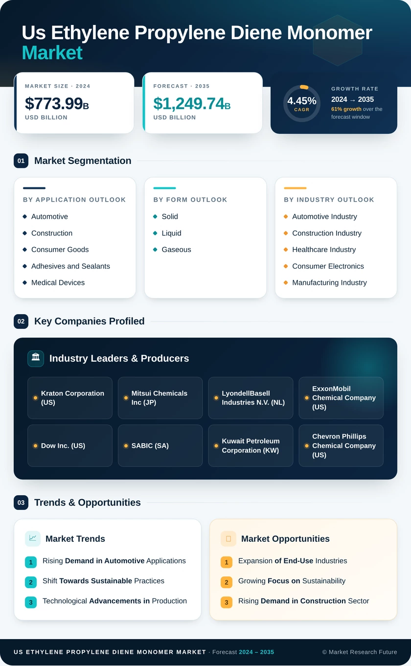 US Ethylene Propylene Diene Monomer Market Infographic