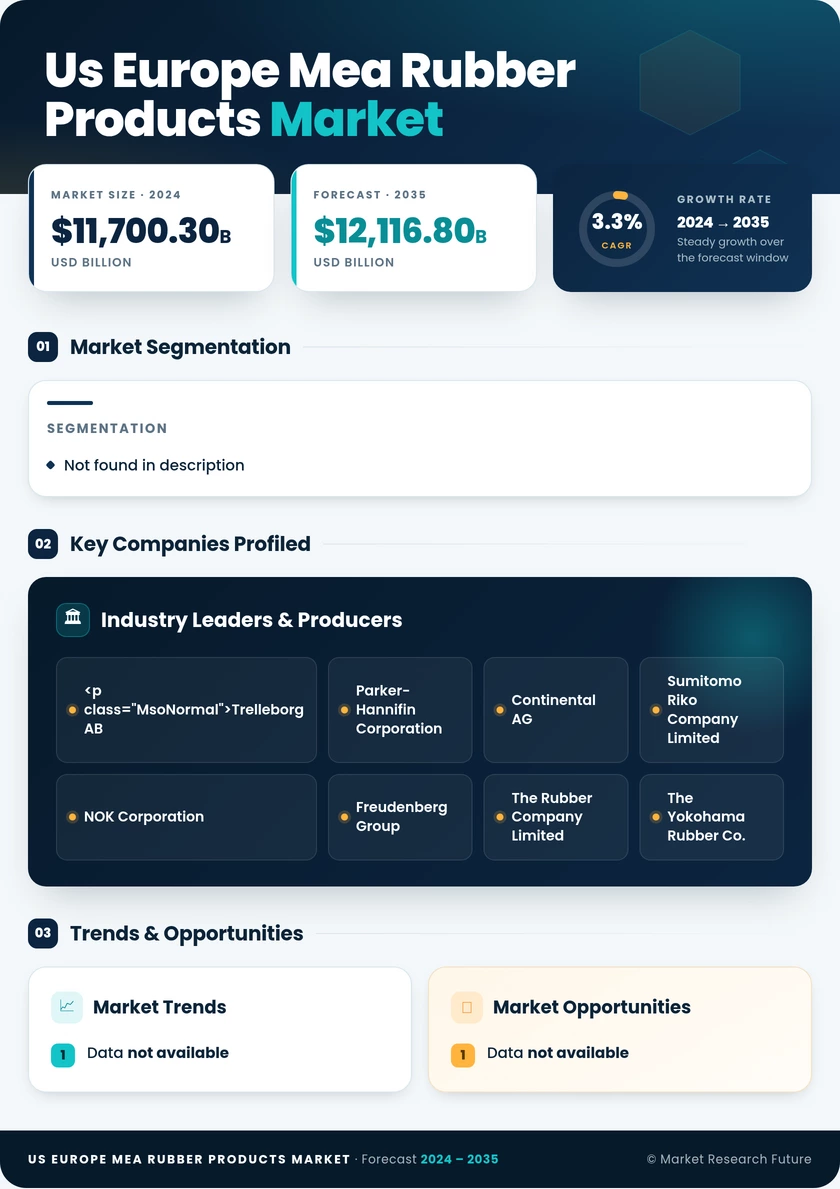 U.S., Europe, and MEA Rubber Products Market Research Report- Forecast Till 2035 Infographic