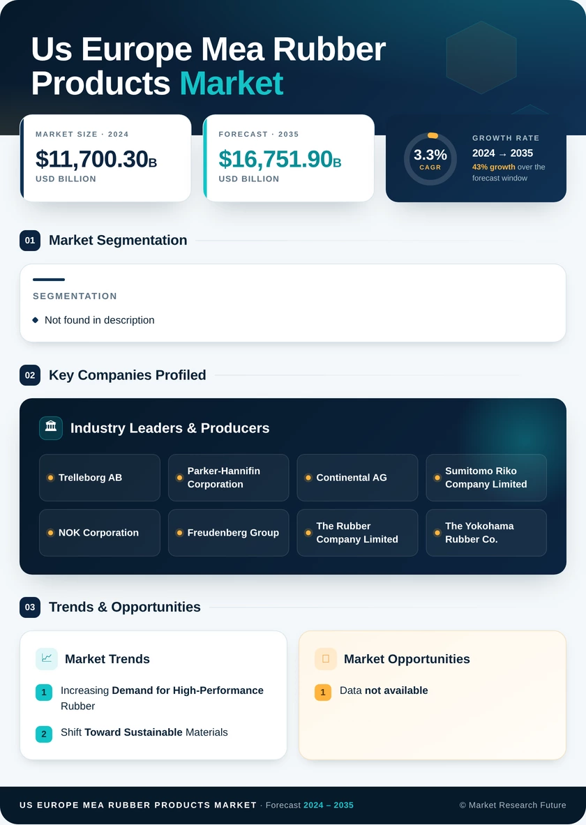 U.S., Europe, and MEA Rubber Products Market Research Report- Forecast Till 2035 Infographic