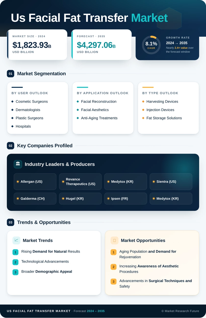 US Facial Fat Transfer Market Infographic