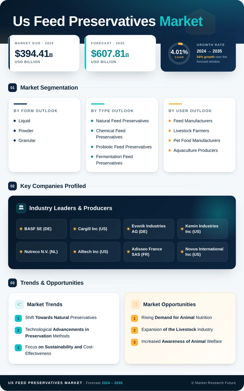 US Feed Preservatives Market Research Report - Forecast Till 2035 Infographic