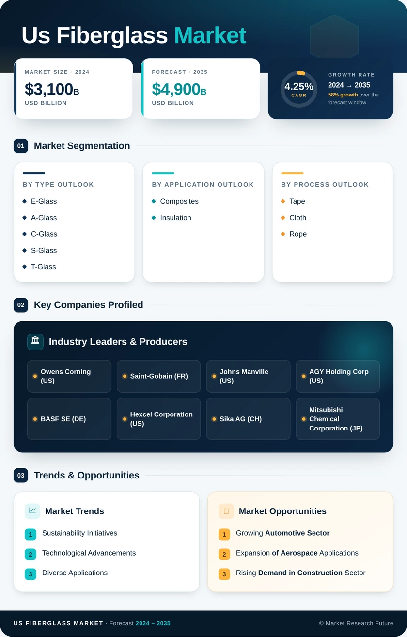 US Fiberglass Market Infographic
