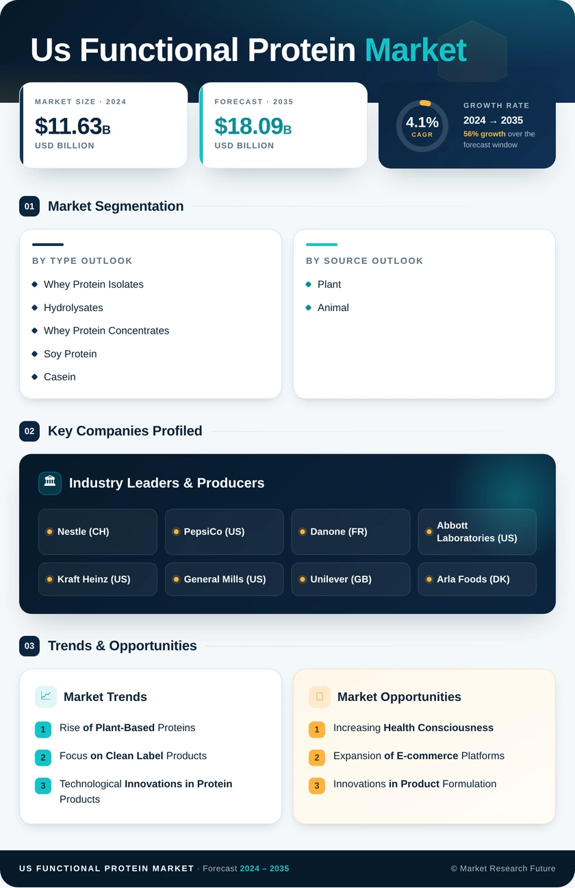 US Functional Protein Market Research Report — Forecast till 2035 Infographic