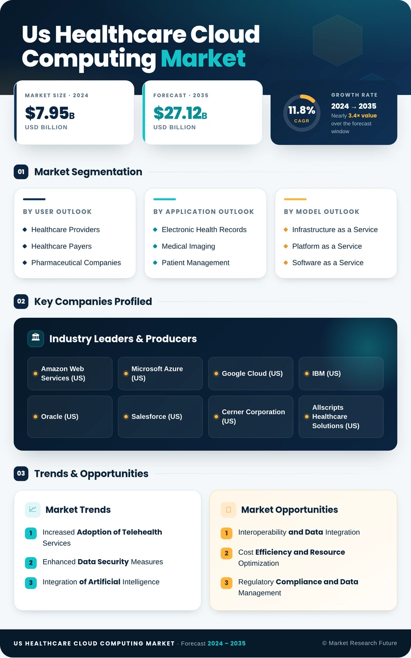 US Healthcare Cloud Computing Market Infographic